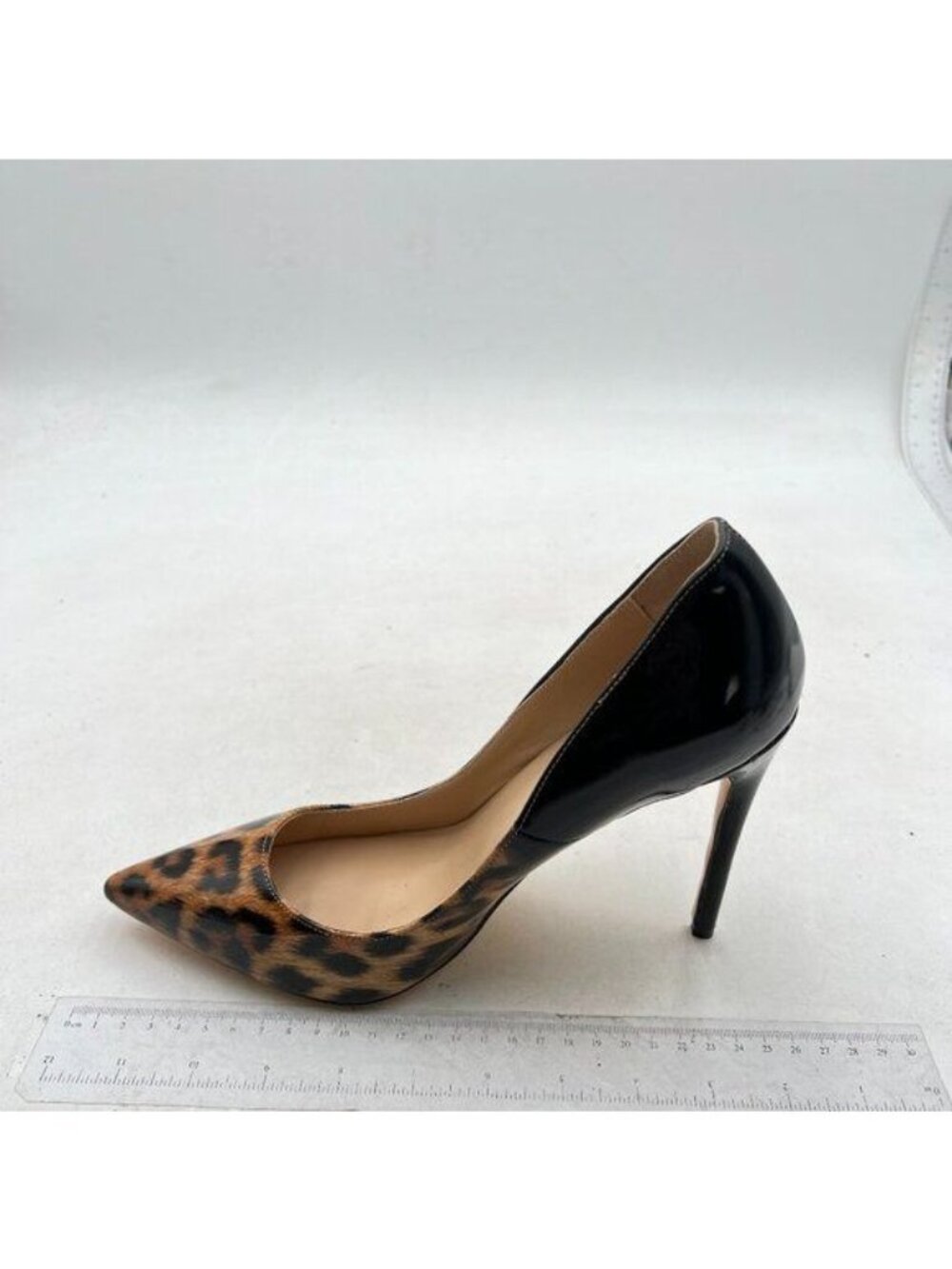 FSJ Brown Leopard Pointed Toe Pumps High Heel Sexy Stilettos Slip On Office Shoe